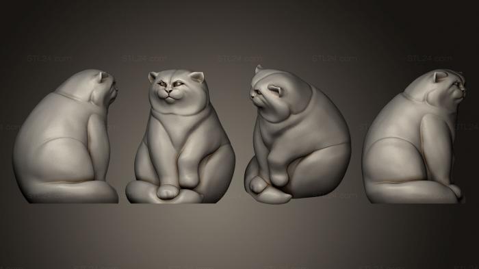 Animal figurines (MANUL CAT, STKJ_0579) 3D models for cnc